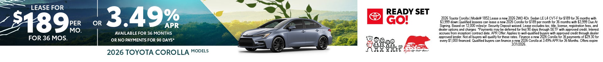 2026 Corolla Offer