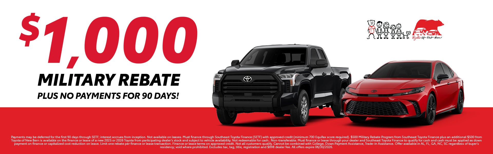 $1,000 Military Rebate