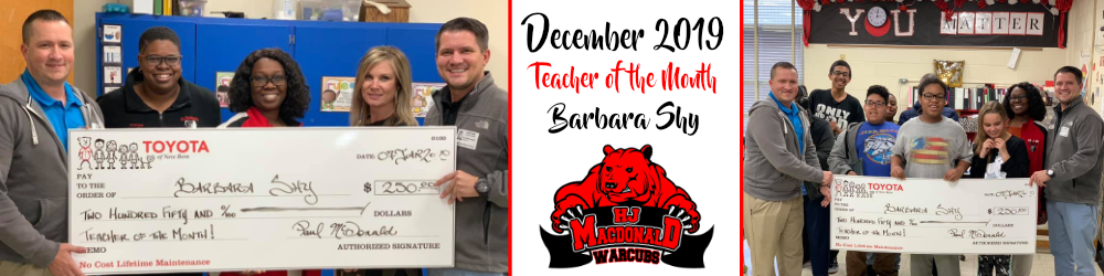 December Teacher of the Month