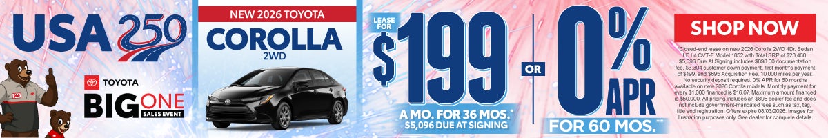 2026 Corolla Offer