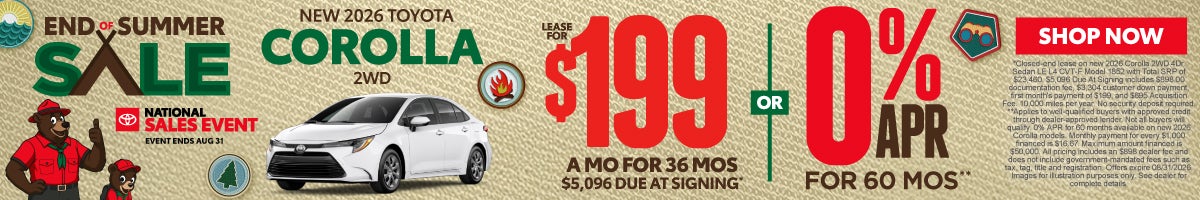 2026 Corolla Offer