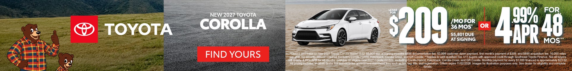 2026 Corolla Offer